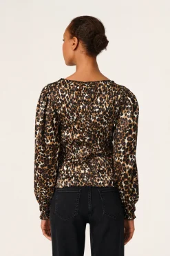 Online Soaked in Luxury SLMarge Bluse BeigeLeopard
