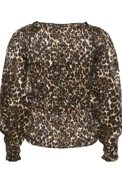 Online Soaked in Luxury SLMarge Bluse BeigeLeopard