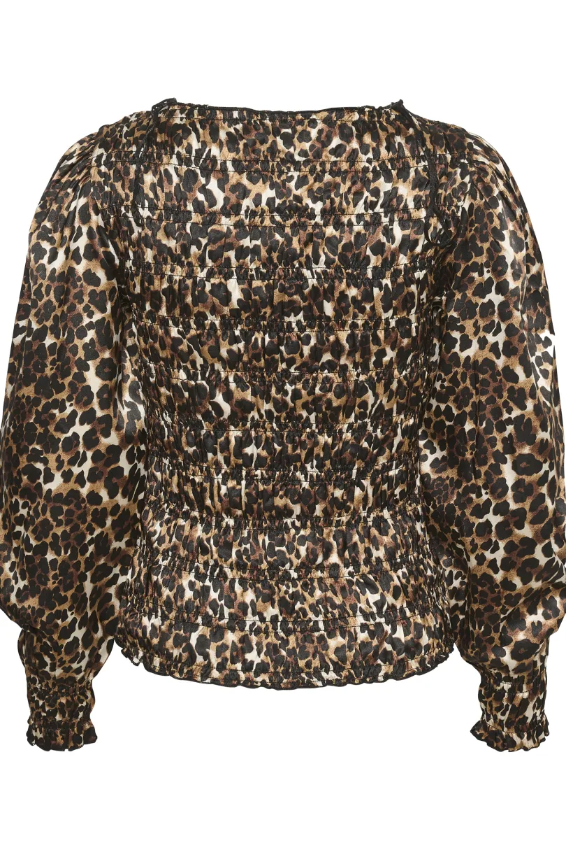 Online Soaked in Luxury SLMarge Bluse BeigeLeopard