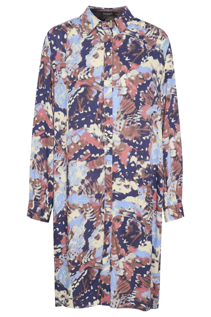 Clearance Soaked in Luxury SLMayana Shirt Dress LS