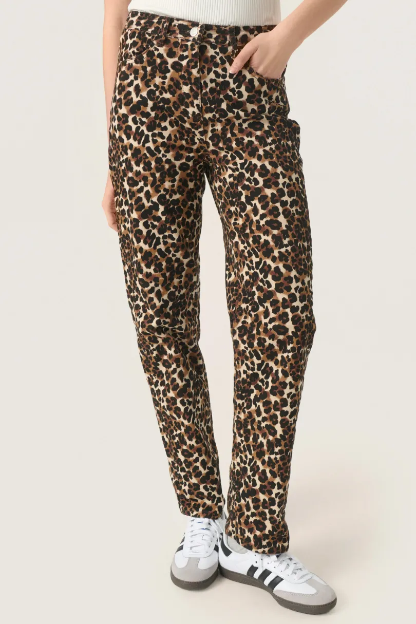 Best Soaked in Luxury SLTessie Jeans BeigeLeopard