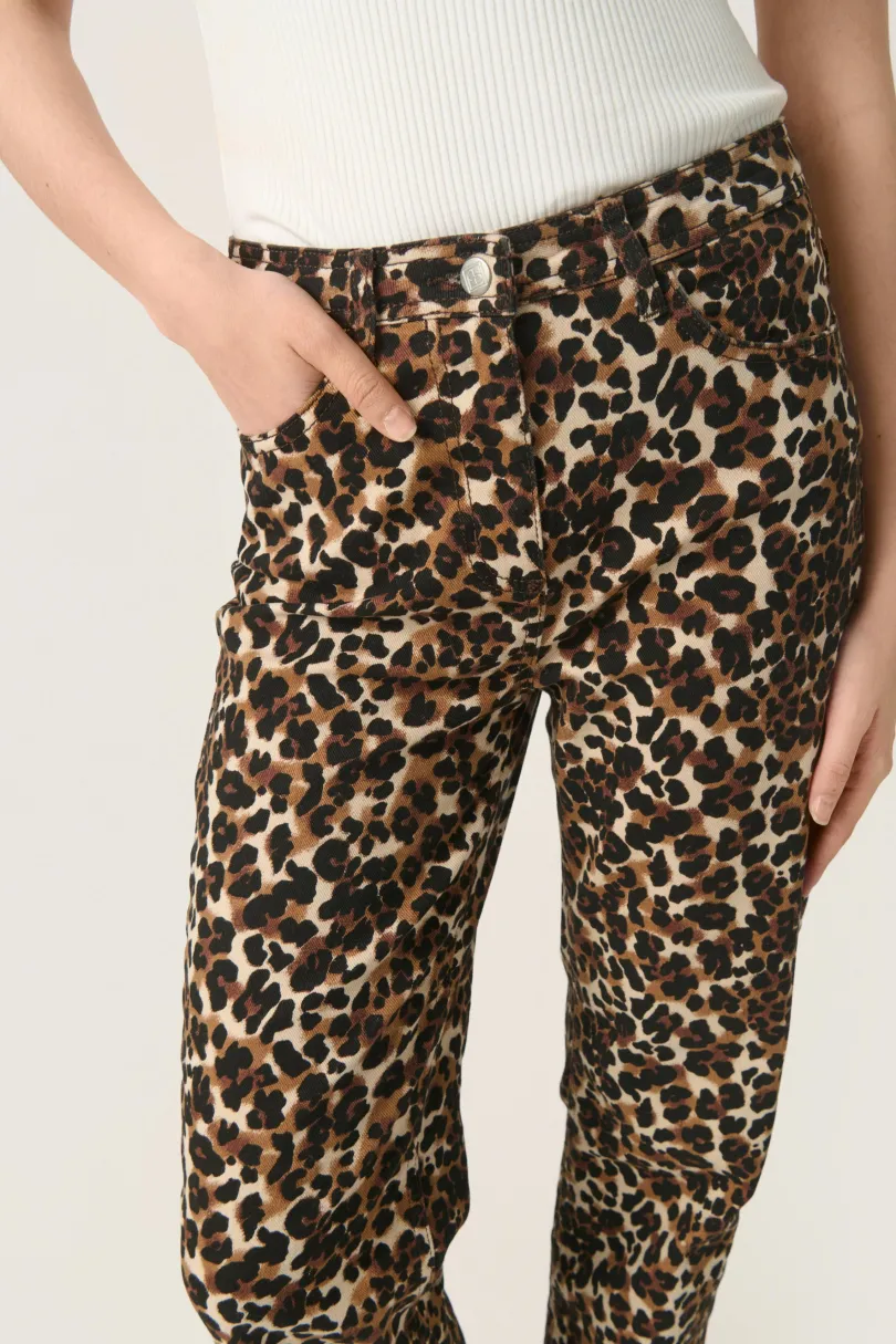 Best Soaked in Luxury SLTessie Jeans BeigeLeopard