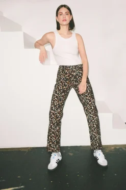Best Soaked in Luxury SLTessie Jeans BeigeLeopard