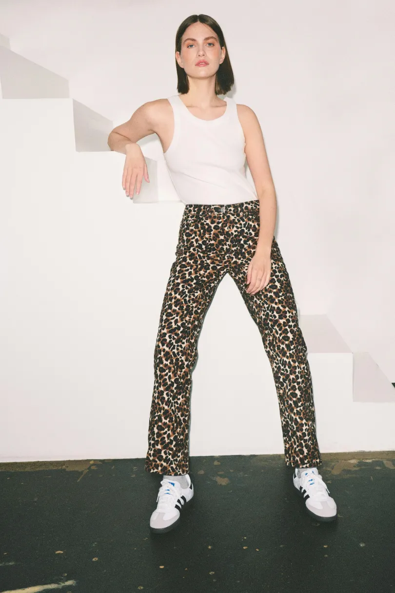 Best Soaked in Luxury SLTessie Jeans BeigeLeopard