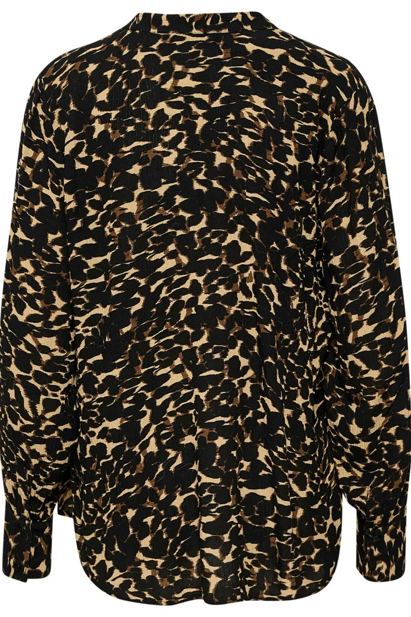 New Soaked in Luxury SLZaya Bluse Tiger´sEyeLeafPrint